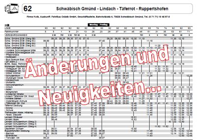 Neuigkeiten im Linienverkehr